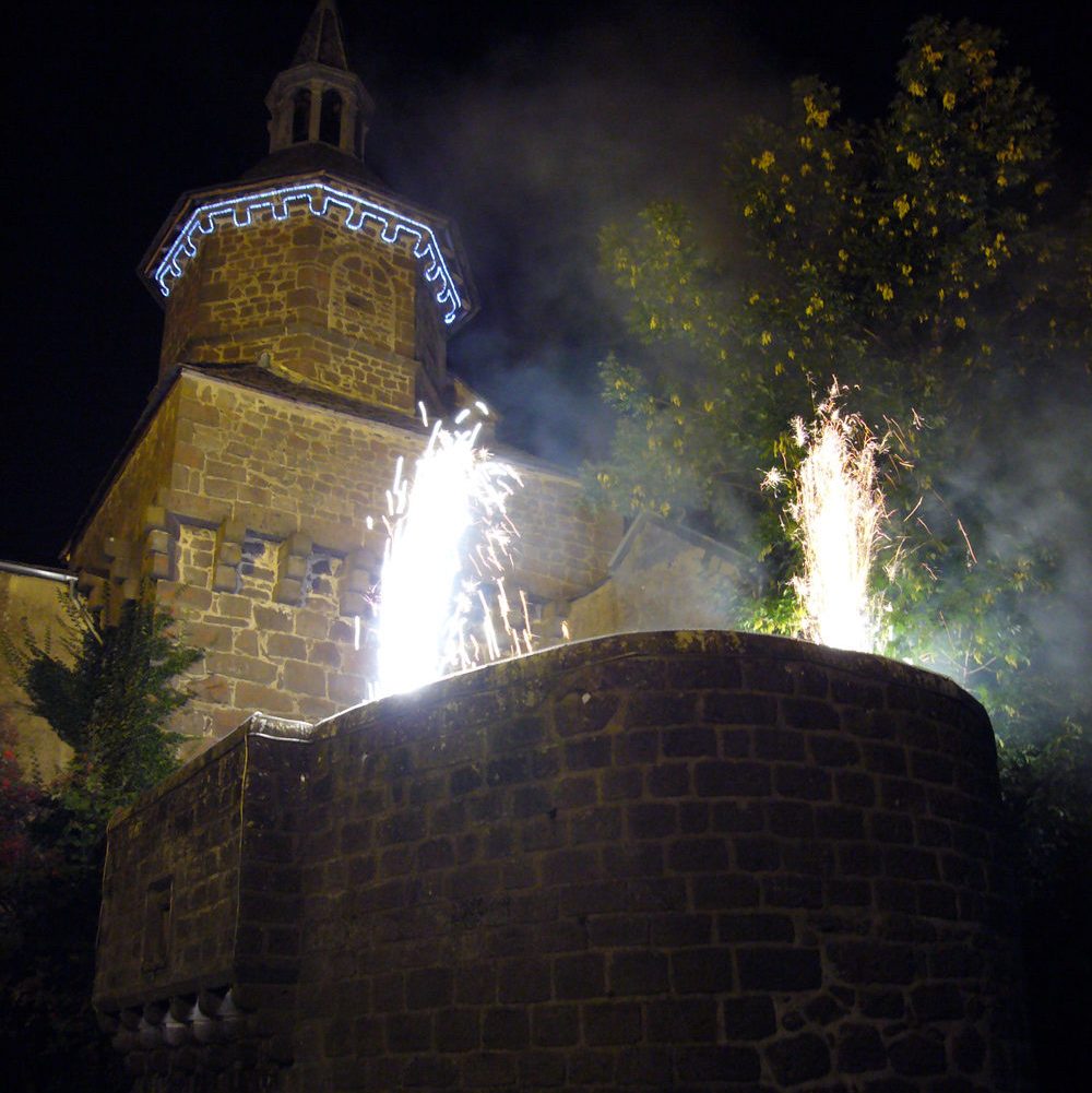 The Besse belfry illuminated for La Dévalade