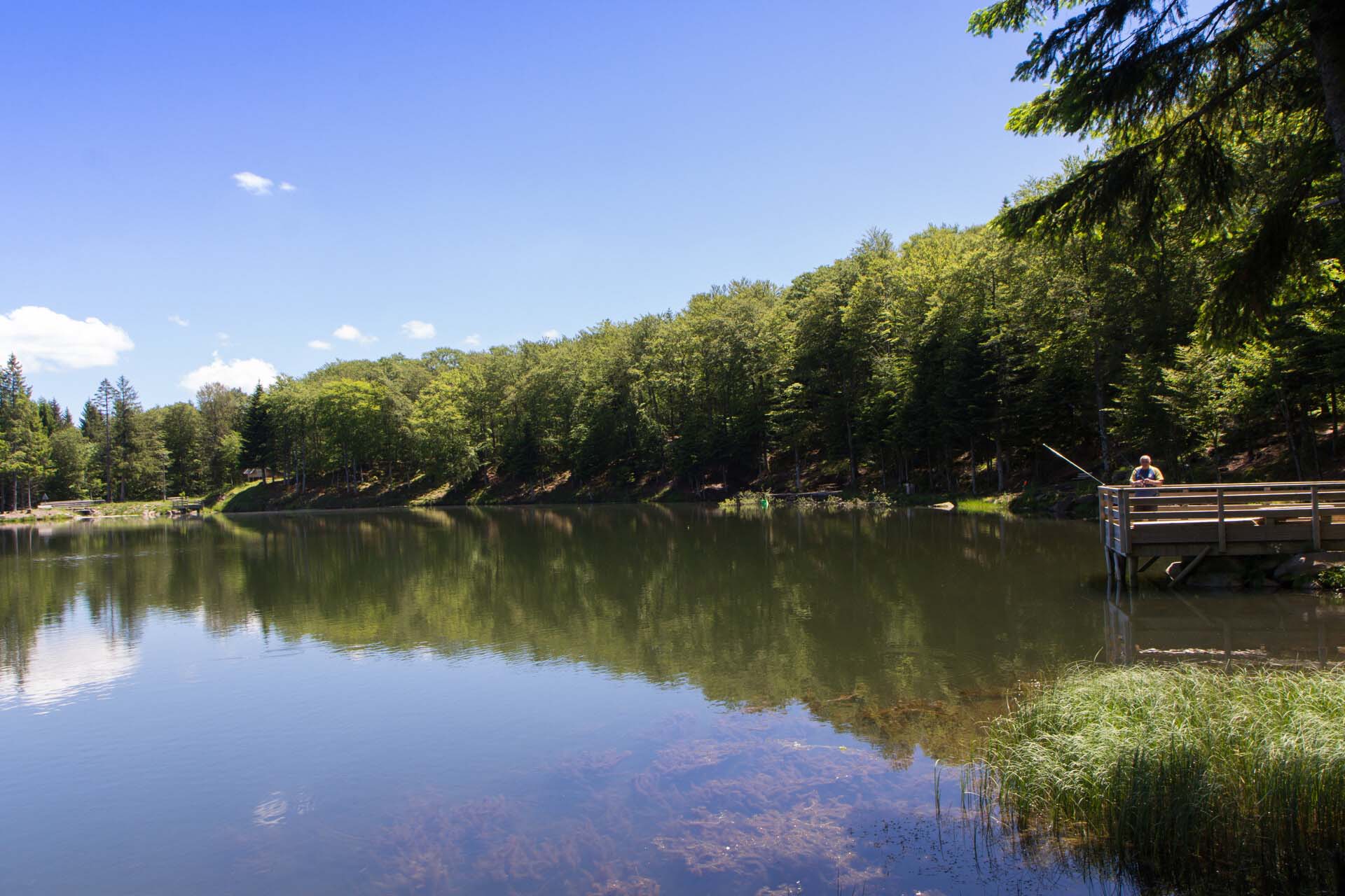 Pique-nique et pêche au lac de Gayme à Picherande