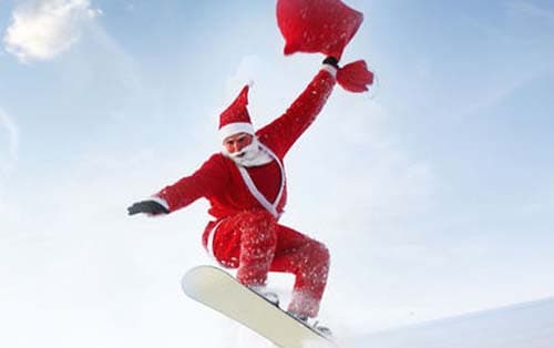 Le Père Noël sur les pistes à Super-Besse