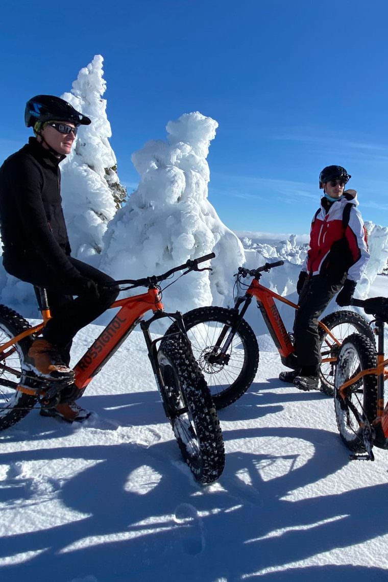 Sortie fatbike sur neige dans le Sancy
