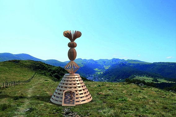 Horizons Arts-Nature en Sancy 2025 : Pavillon Kazan de Haomin Chang, alias Frogberry