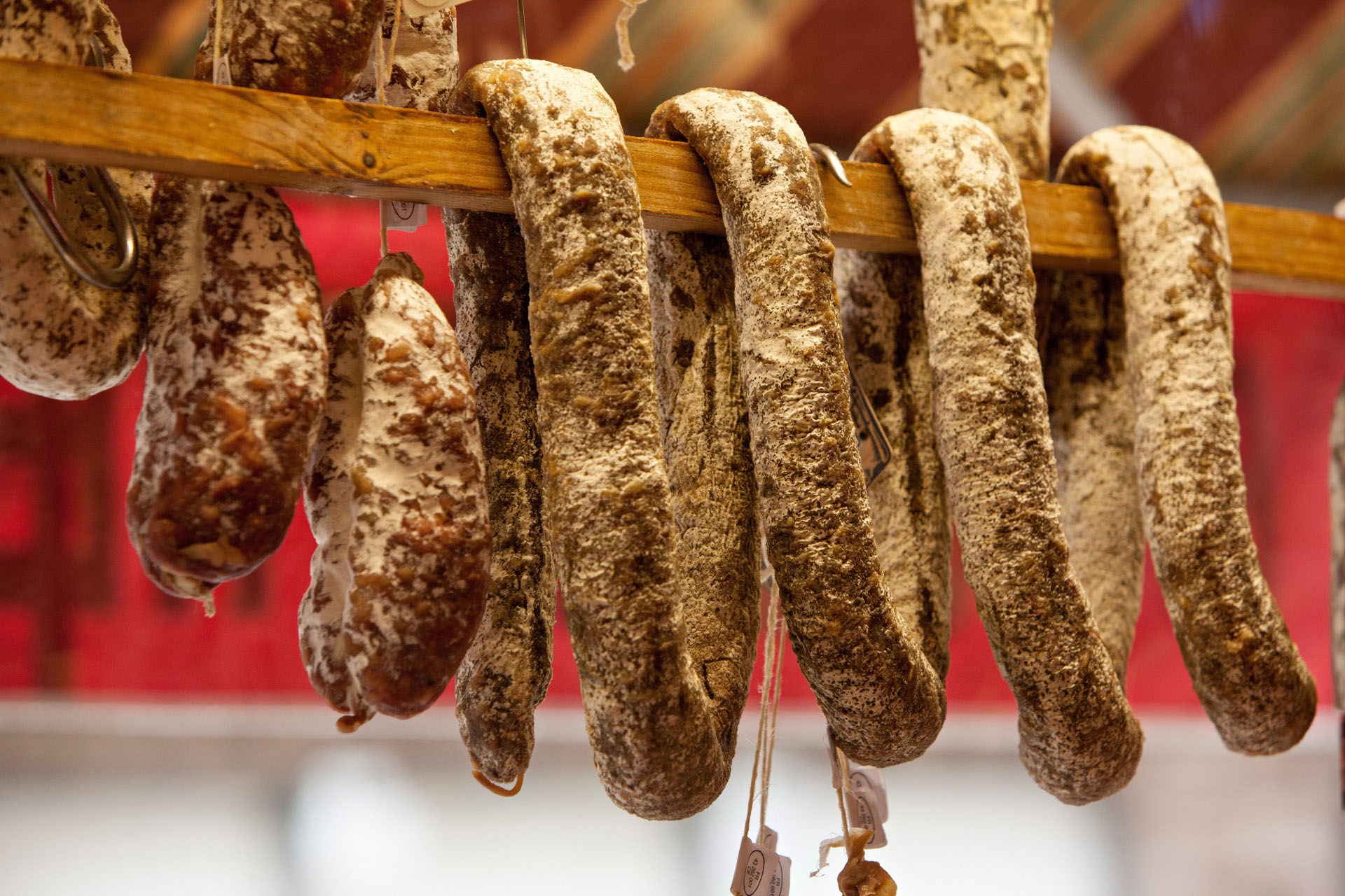 Taste the dry sausage